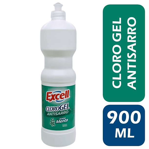 LIMPIADOR CLORO GEL ANTISARRO EXCELL AROMA MENTA 900 ML