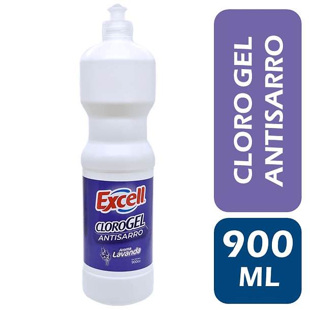 LIMPIADOR CLORO GEL ANTISARRO EXCELL AROMA LAVANDA 900 ML