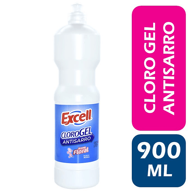 LIMPIADOR CLORO GEL ANTISARRO EXCELL AROMA FLORAL 900 ML