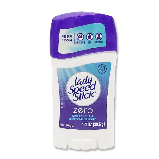 ANTITRANSPIRANTE BARRA LADY SPEED STICK ZERO SIMPLY CLEAN 39,6G