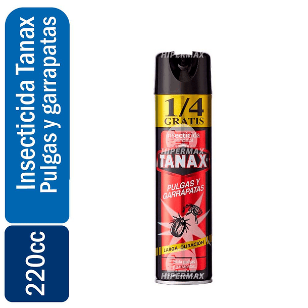 INSECTICIDA TANAX AEROSOL PULGAS Y GARAPATAS 220 CC
