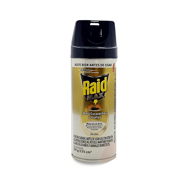 INSECTICIDA RAID MAX AEROSOL ARAÑA SIN OLOR 235 CC