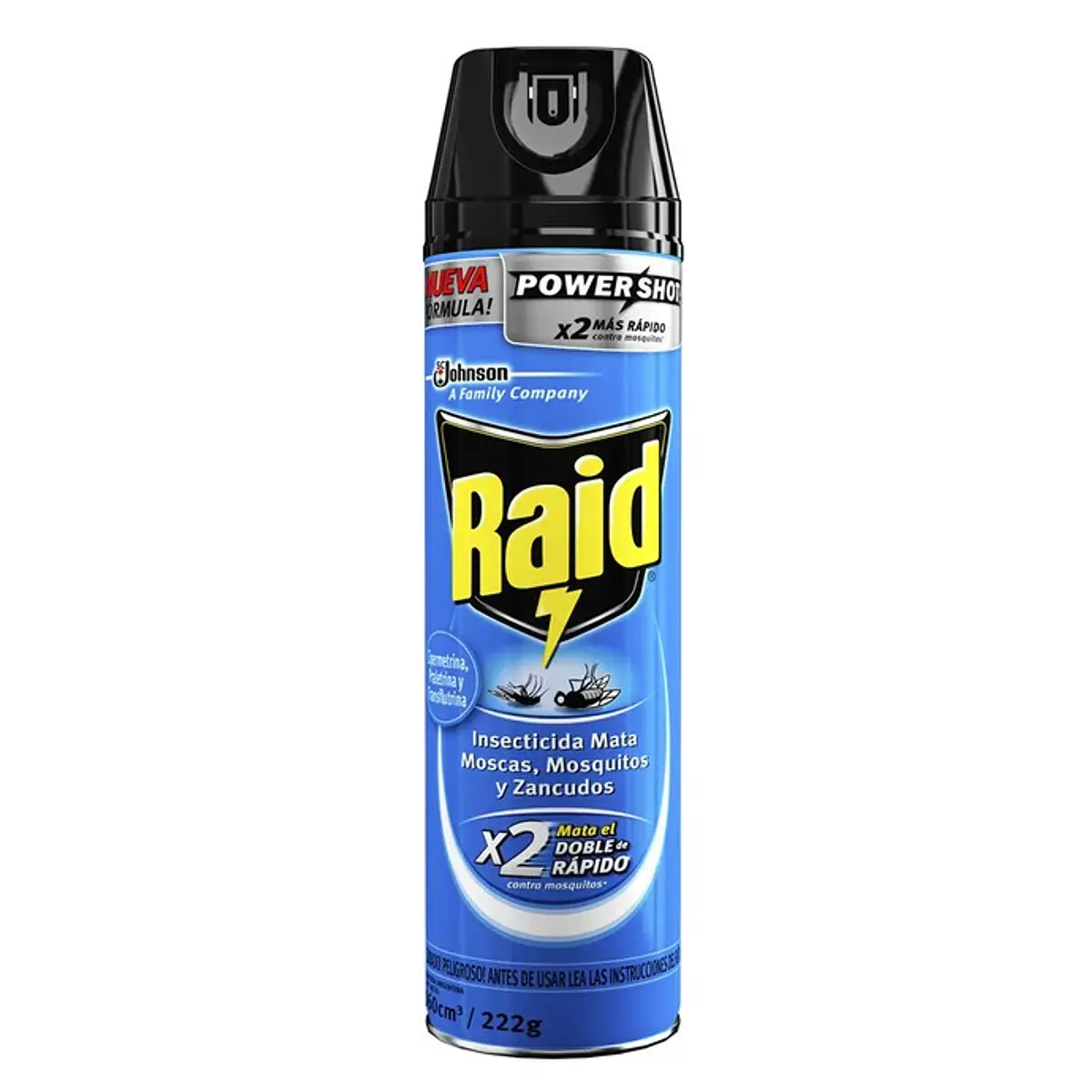 INSECTICIDA RAID AEROSOL MOSCAS, MOSQUITO Y ZANCUDOS 360 CC