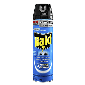 INSECTICIDA RAID AEROSOL  MOSCAS, MOSQUITO Y ZANCUDOS 360 CC