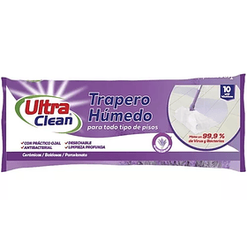 TRAPERO HUMEDO ULTRA CLEAN LAVANDA 10 UNI