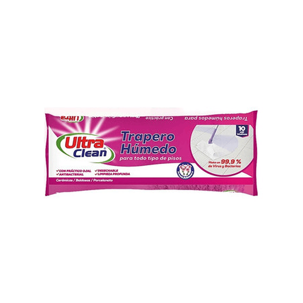 TRAPERO HUMEDO ULTRA CLEAN PRIMAVERA 10 UNI
