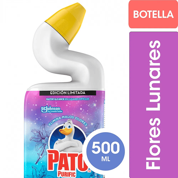 GEL LIMPIADOR WC PATO PURIFIC FLORES LUNARES 500 ML 