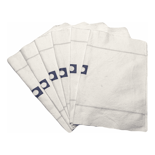 TRAPERO BLANCO ALGODON PACK 10 UNIDADES  1