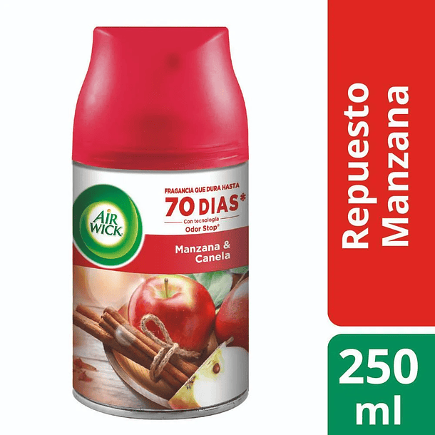 AMBIENTADOR AIR WICK REPUESTO AUTOMATICO MANZANA Y CANELA 250 ML 1