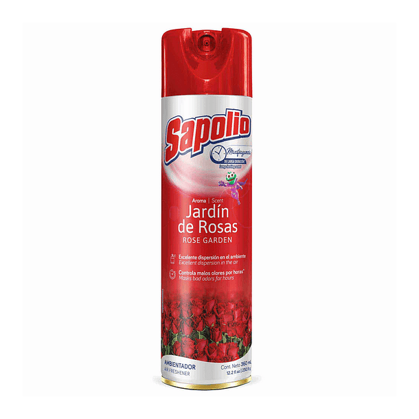 AMBIENTADOR AEROSOL SAPOLIO JARDIN DE ROSAS 360 ML