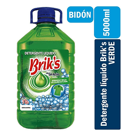 BRIK´S DETERGENTE LIQUIDO VERDE 5 LT