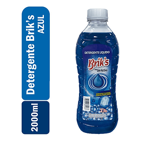 BRIK´S DETERGENTE LIQUIDO CON GEL ACTIVO AZUL 2 LT