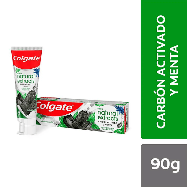 CREMA DENTAL COLGATE NATURAL EXTRACTS CARBÓN ACTIVADO 90 GR 