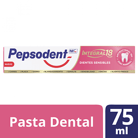 CREMA DENTAL PEPSODENT INTEGRAL 18  DIENTES SENSIBLES 75 ML 