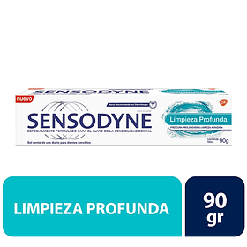 CREMA DENTA SENSODYNE LIMPIEZA PROFUNDA 90 GR