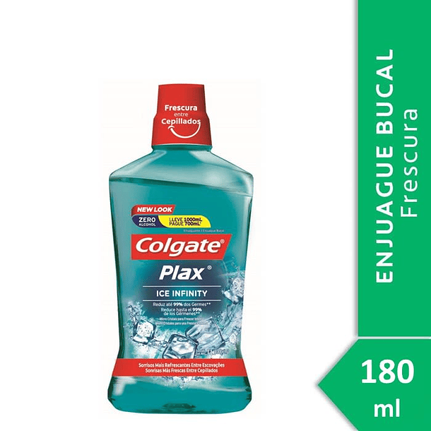 ENJUAGUE BUCAL COLGATE PLAX ICE INFINITY 180 ML