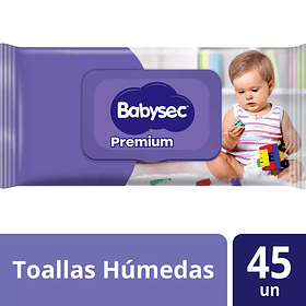 TOALLAS HUMEDAS BABY SEC PREMIUM 45 UNID 