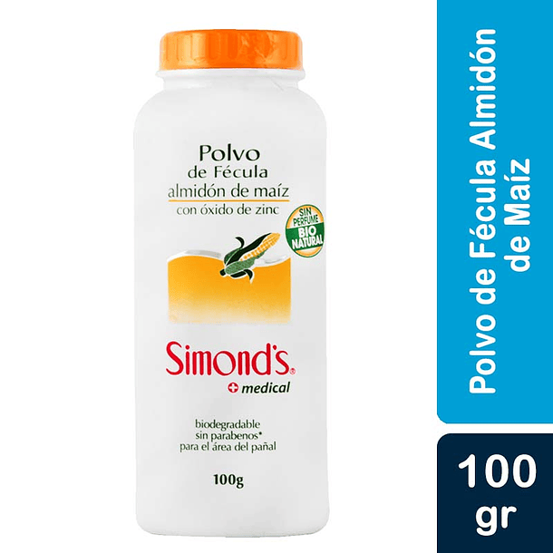 TALCO SIMONDS MEDICAL POLVO DE FECULA 100 GR 