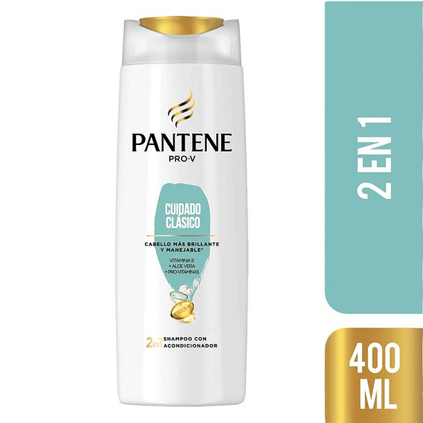 SHAMPOO PANTENE PRO V 2 EN 1 CUIDADO CLASICO 400 ML 