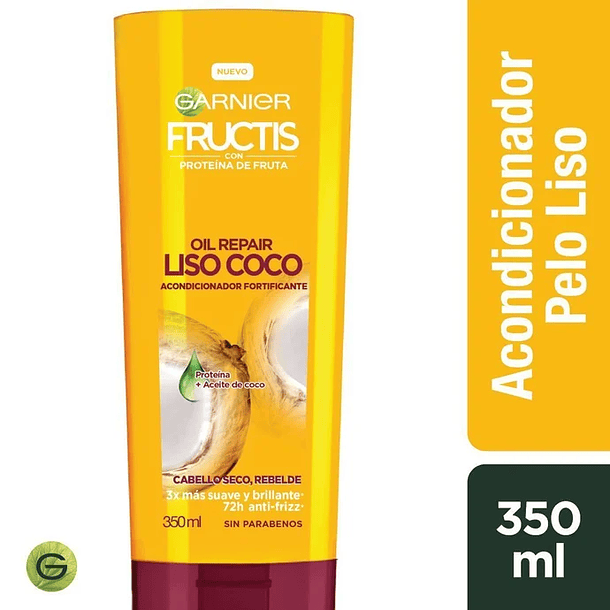 ACONDICIONADOR GARNIER FRUCTIS LISO COCO FORTIFICANTE 350 ML 