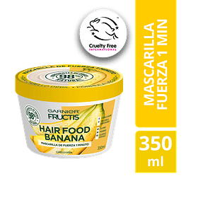 CREMA DE TRATAMIENTO GARNIER FRUCTIS HAIR FOOD BANANA FUERZA 350 ML 