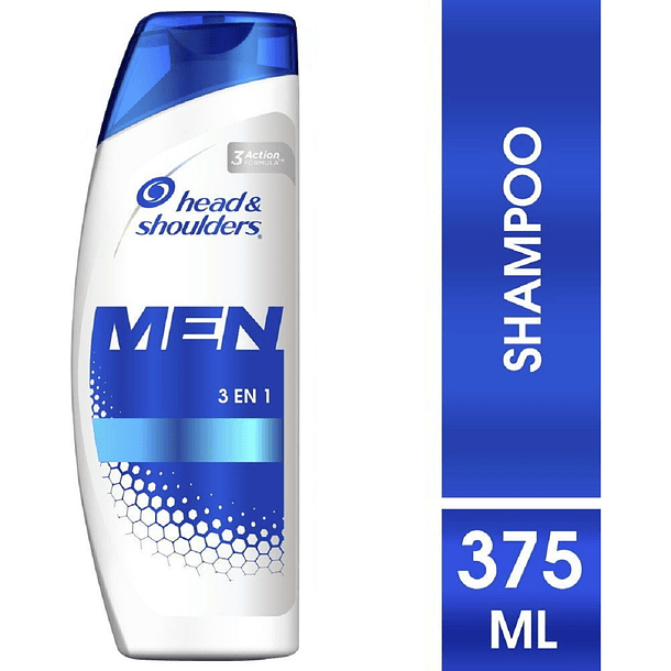 SHAMPOO HEAD & SHOULDERS MEN 3 EN 1 375 ML