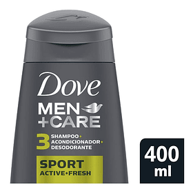 SHAMPOO DOVE MEN + CARE 3 SPORT ACTIVE FRESH 400 ML 