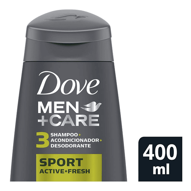SHAMPOO DOVE MEN + CARE 3 SPORT ACTIVE FRESH 400 ML 