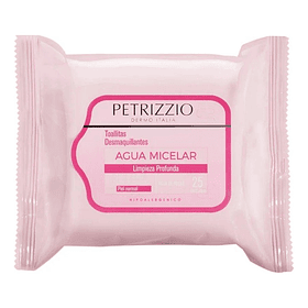 TOALLITAS DESMAQUILLANTES PETRIZZIO AGUA MICELAR 25U.