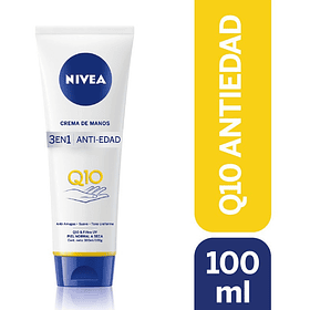 CREMA DE MANOS NIVEA 3 EN 1 ANTI EDAD Q10 100 ML
