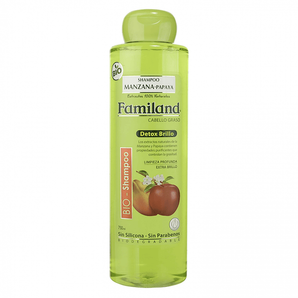 SHAMPOO FAMILAND MANZANA - PAPAYA 750 ML 