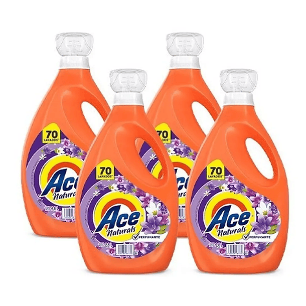 PACK 4 DETERGENTE LIQUIDO ACE NATURALS 2.8 LT C/U 1