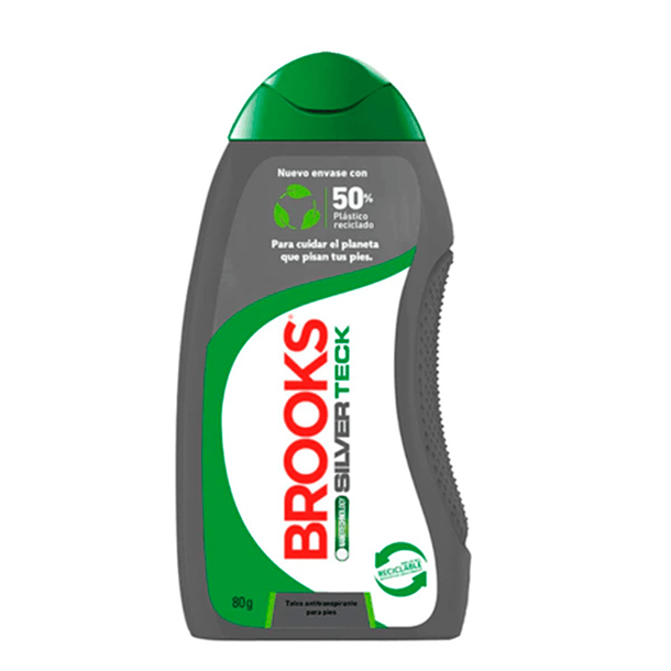 TALCO PARA PIES BROOKS SILVER 80 GR