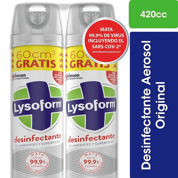 DESINFECTANTE LYSOFORM 420 CM PACK 2 UNID