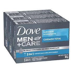 JABON HUMECTANTE BARRA DOVE+ CARE MEN PACK 3