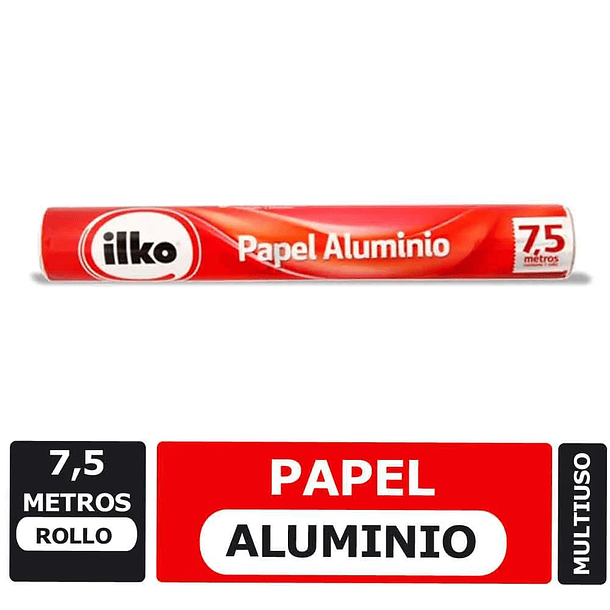 PAPEL ALUMINIO ILKO 7.5 MTS