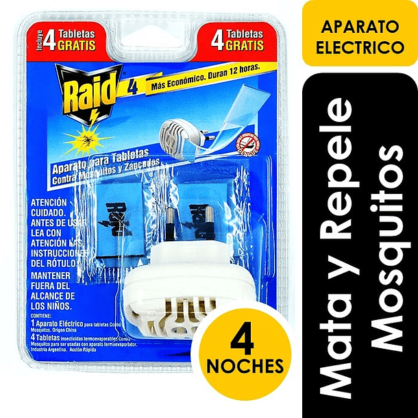 RAID ELECTRICO + 4 TABLETAS 