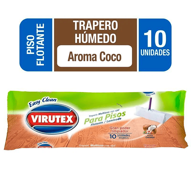 TRAPERO HUMEDO VIRUTEX COCO PISO FLOTANTE 10 UN