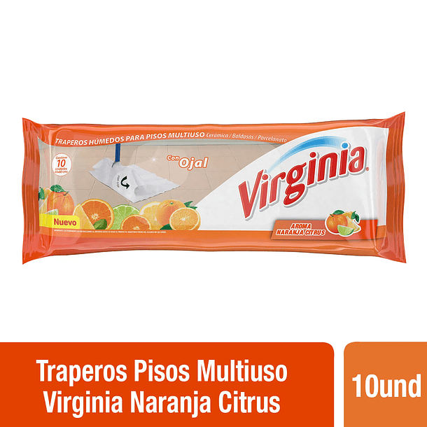 TRAPERO HUMEDO VIRGINIA NARANJA CITRUS 10 UN