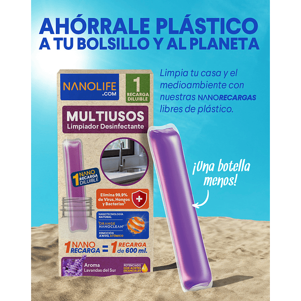 NANORECARGA DEYSA NANOLIFE LIMPIADOR MULTIUSOS DESINFECTANTE LAVANDA 1 UNID 2