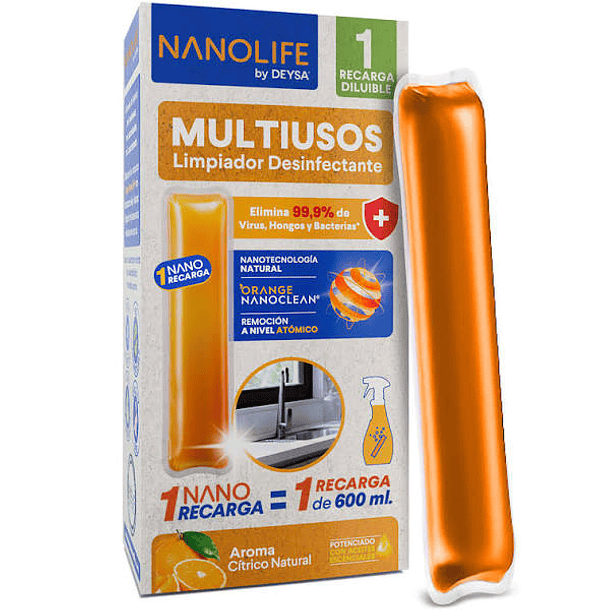 NANORECARGA DEYSA NANOLIFE LIMPIADOR MULTIUSOS DESINFECTANTE CÍTRICO 1 UNID 1