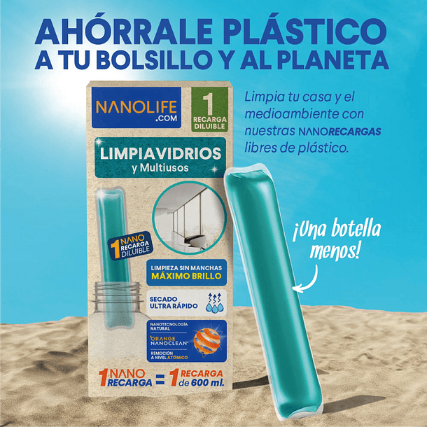 NANORECARGA DEYSA NANOLIFE LIMPIAVIDRIOS MANZANA VERDE 1 UNID 2