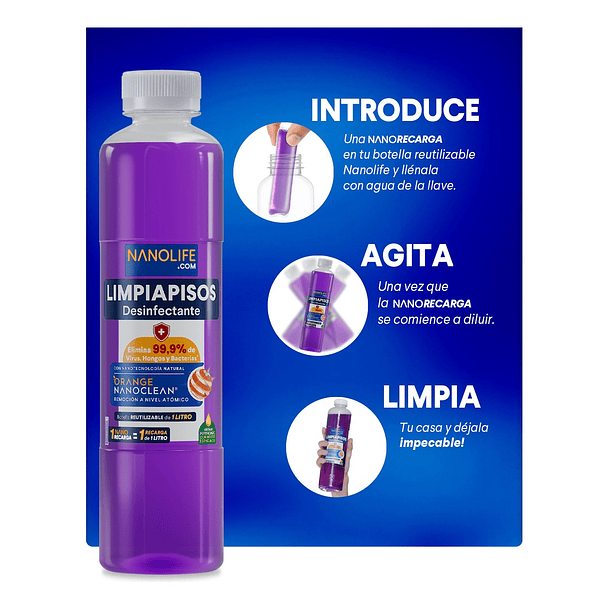 NANORECARGA DEYSA NANOLIFE LIMPIAPISOS LAVANDA 1 UNID  3