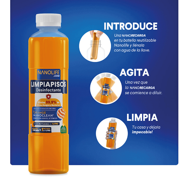 NANORECARGA DEYSA NANOLIFE LIMPIAPISOS CÍTRICO 1 UNID  3