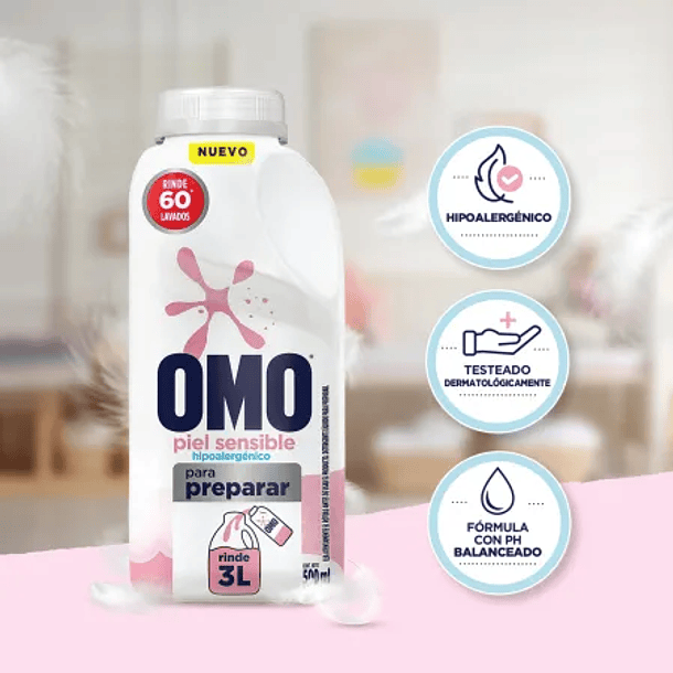 DETERGENTE PARA DILUIR OMO HIPOALERGENICO 500 ML 2