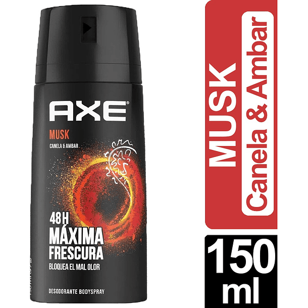 DESODORANTE BODY SPRAY AXE MUSK 150 ML  1