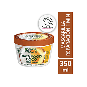CREMA DE TRATAMIENTO GARNIER FRUCTIS HAIR FOOD COCO REPARACIÓN 350 ML 