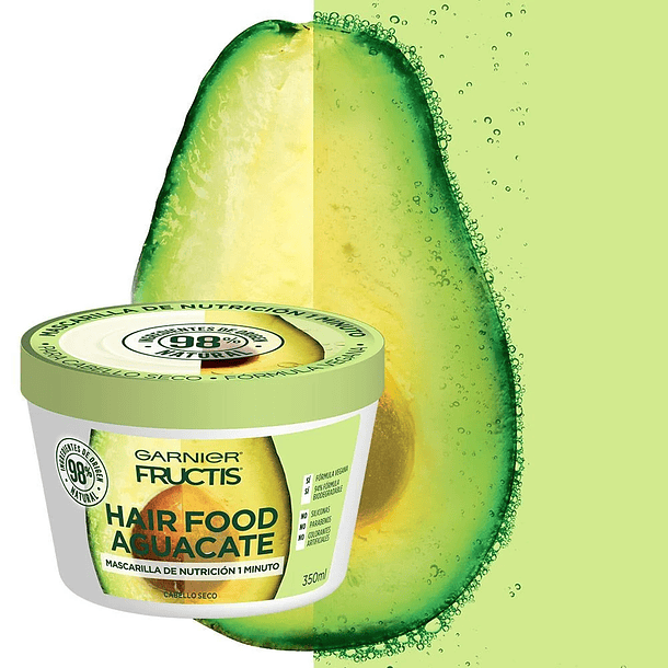 CREMA DE TRATAMIENTO GARNIER FRUCTIS HAIR FOOD AGUACATE NUTRICION 350 ML  2
