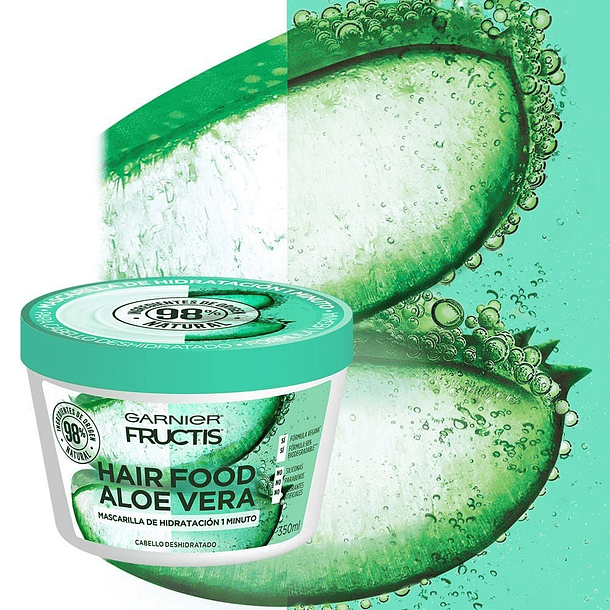 CREMA DE TRATAMIENTO GARNIER FRUCTIS HAIR FOOD ALOE VERA HIDRATACION 350 ML  2
