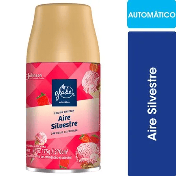 AMBIENTADOR GLADE REPUESTO AUTOMATICO AIRE SILVESTRE 175 GR